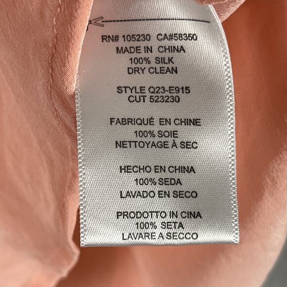 Equipment Femme Silk Tank Top Womens Small Coral Orange Minimalist Monochrome - Picture 7 of 13